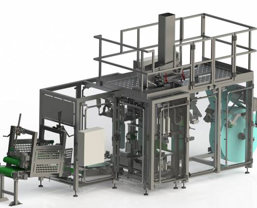 Bag filling machine - lateral outfeed | Arodo